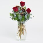 Kırmızı Canlı Gül 5 adet