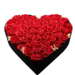 Sevdiklerinize Özel Kalpli Kutu 41 Adet Yapay Gül